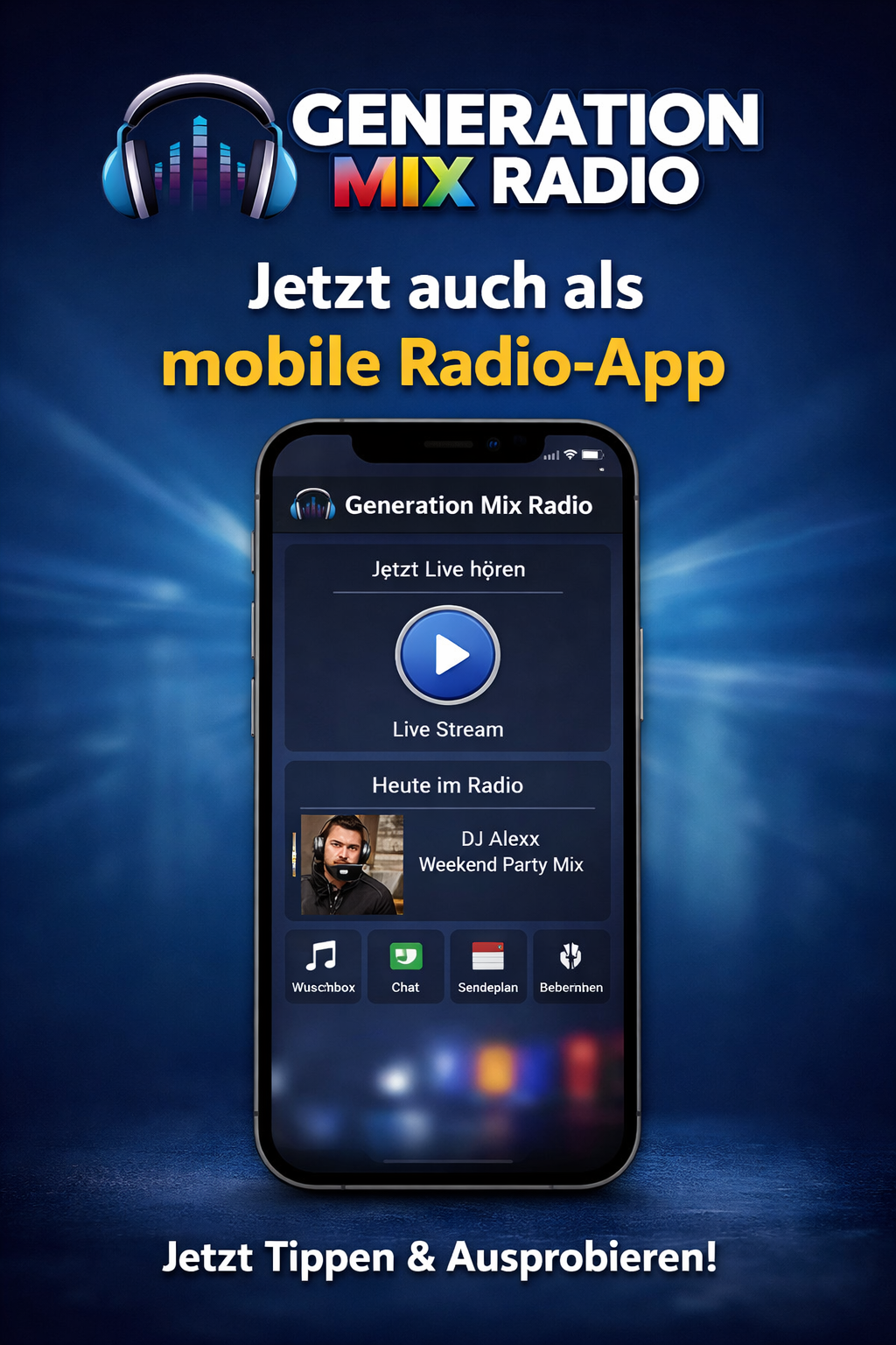 Generation Mix Radio Mobile App